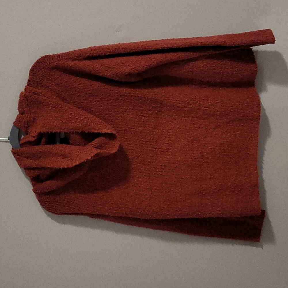 Red slouch neck sweater